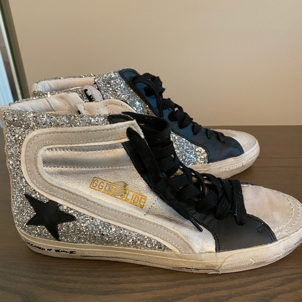 ⭐️ Golden Goose Glitter Slides ⭐️
